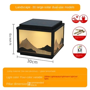 Éclairage de rue moderne à LED pour l'extérieur, corps en aluminium noir, alimenté par énergie solaire, pour le jardin, style contemporain - Product Image 5