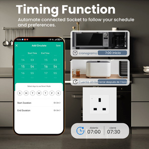 Smart Socket UK Standard Wifi 13A Glass Panel Tuya Smart Home Wall Plug Universal Use Overload Protection - Product Image 5