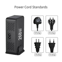 268W GaN multi-ports type-c PD 100W chargeur rapide 8 ports QC3.0 station de chargeur de bureau téléphone portable 240W chargeur adaptateur secteur