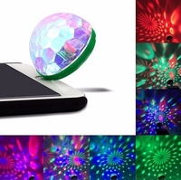 Boule disco USB, lumière LED RGB, petite boule lumineuse de scène, ampoules colorées, lumière de scène rotative automatique, ampoule LED pour DJ, club, fête