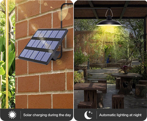 <span class=keywords><strong>Lampe</strong></span> suspendue à télécommande 1 tête 16 LED Lampes solaires fendues Lampes suspendues solaires d'intérieur et d'extérieur <span class=keywords><strong>Lampe</strong></span> à énergie <span class=keywords><strong>solaire</strong></span> blanche chaude - Product Image 4