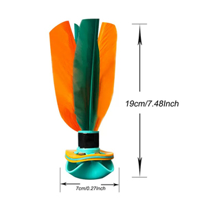 Volante de Playa <span class=keywords><strong>Jianzi</strong></span> Chino con Plumas de Pavo, 3 Capas de Goma, para Deportes al Aire Libre y Ejercicio de Pies, Personalizado - Product Image 6