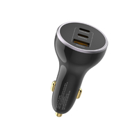 Chargeur de voiture USB C 3 ports 160W, adaptateur PD 100W Type C, charge rapide compatible avec iPhone 16, Galaxy S24 S23, écouteurs