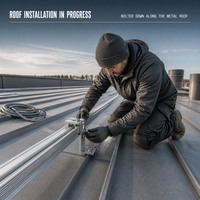 Kit Rel Pendek Surya Aluminium Mini untuk Sistem Pemasangan Panel PV di Atap Logam Trapesium