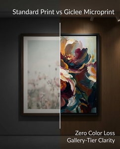 Arte Floral Abstracto Minimalista Zen para Pared - Impresión Digital Ecológica en Marco de Porcelana Cristalina con Acabado Brillante, <span class=keywords><strong>Pintura</strong></span> Botánica - Product Image 6