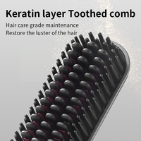 Nouveau Peigne Chauffant Portable à Ions Négatifs 2026, Rechargeable et Sans Fil, Mini Lisseur Électrique, Brosse Lissante pour Cheveux