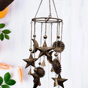 Top Quality Antique Sun Moon Wind <b>Chime</b> Antique Look Hanging Patio Garden Decor Available at Affordable Price - Product Image 5
