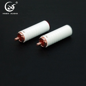 Haut de gamme XSSH YIVO <span class=keywords><strong>Audio</strong></span> HIFI bricolage OEM <span class=keywords><strong>adaptateur</strong></span> RCA 8.5mm trou de fil avec rouge pur cuivre blanc coque <span class=keywords><strong>Audio</strong></span> RCA prise Jack connecteurs - Product Image 4