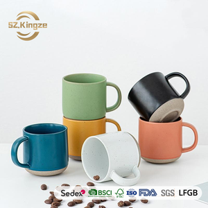 Kingze Logo personalizzato maculato gres tazza <span class=keywords><strong>da</strong></span> tè 360ml latte per la <span class=keywords><strong>colazione</strong></span> acqua <span class=keywords><strong>tazze</strong></span> <span class=keywords><strong>da</strong></span> caffè in ceramica <span class=keywords><strong>da</strong></span> 12 once - Product Image 1