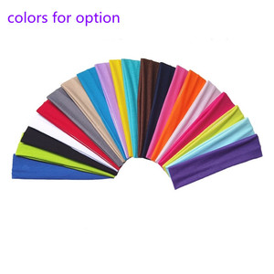 Bandas Elásticas para el Cabello para Deportes de Verano, Yoga, para Mujer, Color Sólido, <span class=keywords><strong>Turbante</strong></span> Elástico, Absorbe el Sudor, para Correr, Fitness - Product Image 5