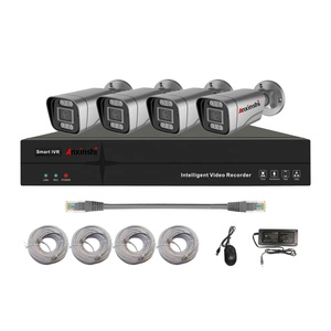 Anxinshi 4MP <strong>Bullet</strong> Live POE Normal Wired <strong>IP</strong> <strong>Camera</strong> SeeEasy App 4 Channels POE NVR Network <strong>Camera</strong> Kits - Product Image 1
