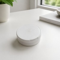 Boîte à cigarettes portable en plastique blanc avec couvercle à charnière, étui rond à fermeture à pression pour cigares, conteneur de poche pour voyage et extérieur