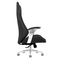 Chaise de bureau de direction en cuir pivotante contemporaine, réglable en hauteur, personnalisable pour usage commercial, vente en gros