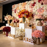 Bloemenachtergrond Luxe Bloemarrangement Kunstbloemen voor Bruiloft Podiumdecoratie