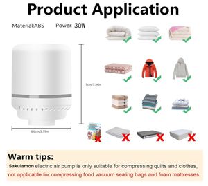 Pompa elettrica <span class=keywords><strong>per</strong></span> <span class=keywords><strong>sottovuoto</strong></span> sacchetti di compressione abbigliamento <span class=keywords><strong>trapunte</strong></span> e stoccaggio <span class=keywords><strong>per</strong></span> la maggior parte uso guardaroba - Product Image 5