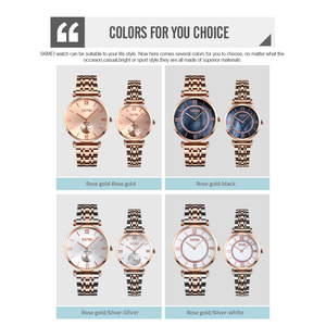 Reloj de cuarzo para mujer, esfera minimalista, correa de acero inoxidable, reloj de pulsera resistente al agua hasta 30 m, elegante reloj de vestir - Product Image 3