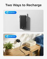 Chargeur portable pour iPhone avec écran LED, conception ultra-mince en Li-polymère, sortie Type-C 45W AC, câble intégré, prise murale - 10000mAh