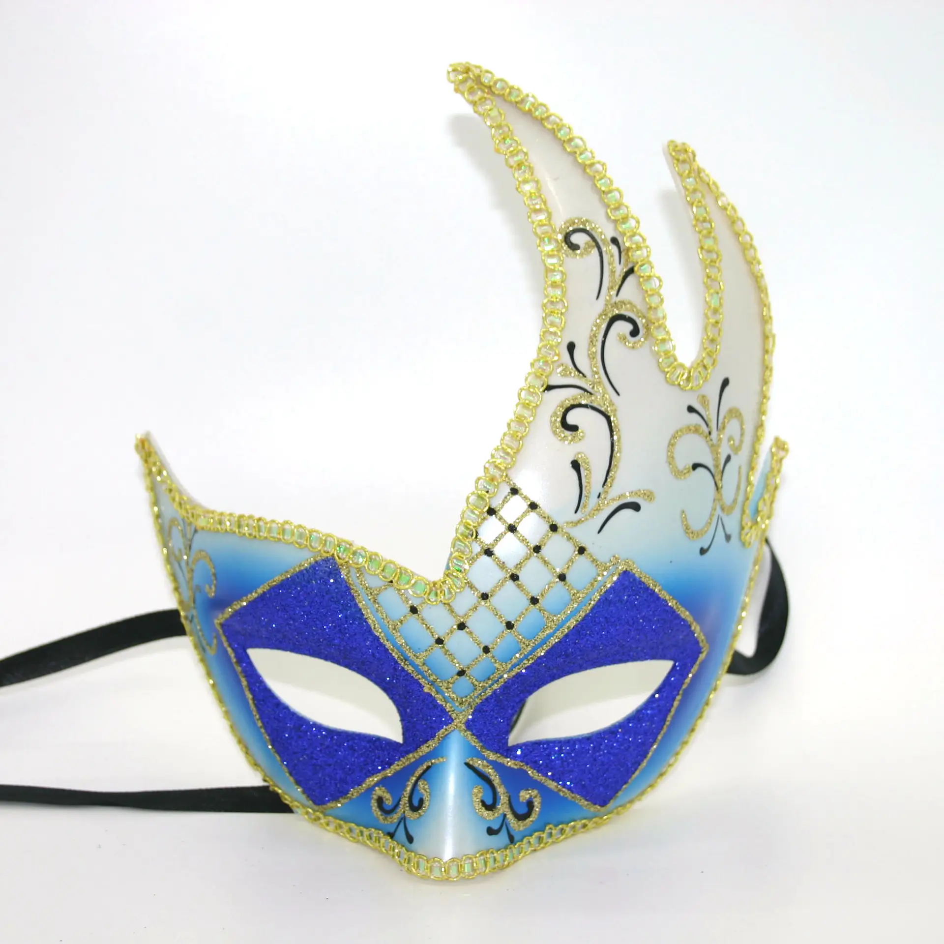 Maschera da ballo in maschera di carnevale maschera scintillante per feste di venezia