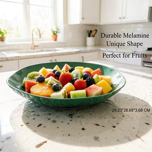 Tazón de Frutas Irregular de Melamina Personalizado OEM |   Plato para Servir Ensaladas Resistente e Irrompible para Restaurantes y Decoración del Hogar, Bandejas para Frutas - Product Image 1
