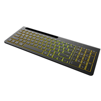 Clavier compact 99 touches rétroéclairé RGB à mécanisme ciseaux, rechargeable USB-C, double mode 2.4G et Bluetooth pour ordinateurs de bureau, portables, téléphones et iPad