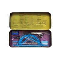 Juego de Matemáticas de Metal de 9 Piezas Marshal, Caja de Papelería con Color y Diseño Personalizables para Estudiantes, para Escribir y Dibujar