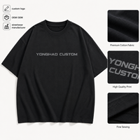 T-shirt en coton épais 280 g/m² personnalisé, coupe oversize à épaules tombantes, style boxy, avec motif graphique, pour homme, vêtements streetwear, fabrication en usine