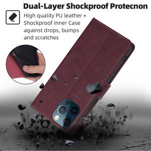 Étui à rabat portefeuille pour téléphone 15 Plus 14 13 12 11 Pro Max étui portefeuille de luxe étui de téléphone portable à la mode pour Samsung S24 23 Ultra - Product Image 6