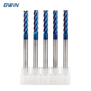 HRC 65 Nano màu xanh tráng đường kính 4mm cacbua phay cắt Công cụ Cắt cho máy CNC - Product Image 4