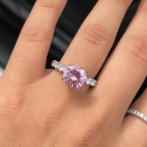 Anilha de prata refinada 925, joias de casamento e noivado com formato de coração para mulheres e casal, joias quadradas com anel - Product Image 2