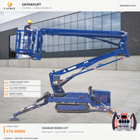 Mini nacelle araignée sur chenilles de 33 pieds, capacité 500 lb, élévateur aérien compact pour personnes, adaptable aux portes étroites pour projets aux États-Unis