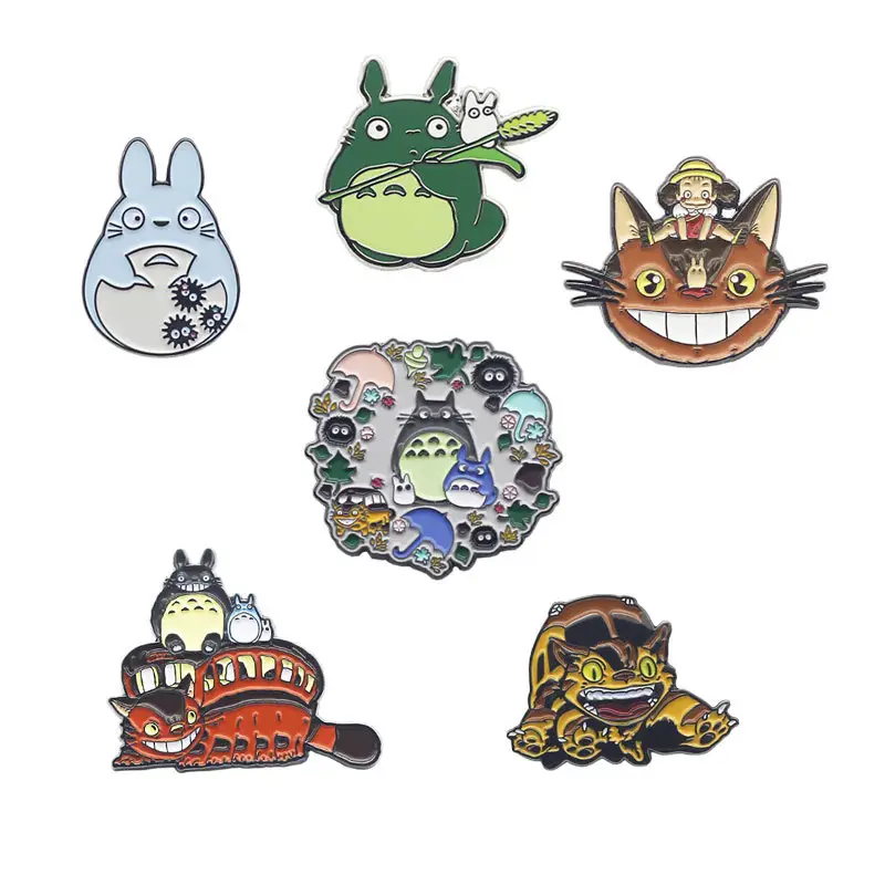 Japan Anime Pins Cartoon Cute Cat Spirited Away Totoro Enamel Pin Wholesale  - Buy Anime Pins,Enamel Pin Badges,Totoro Enamel Pin Product on 
