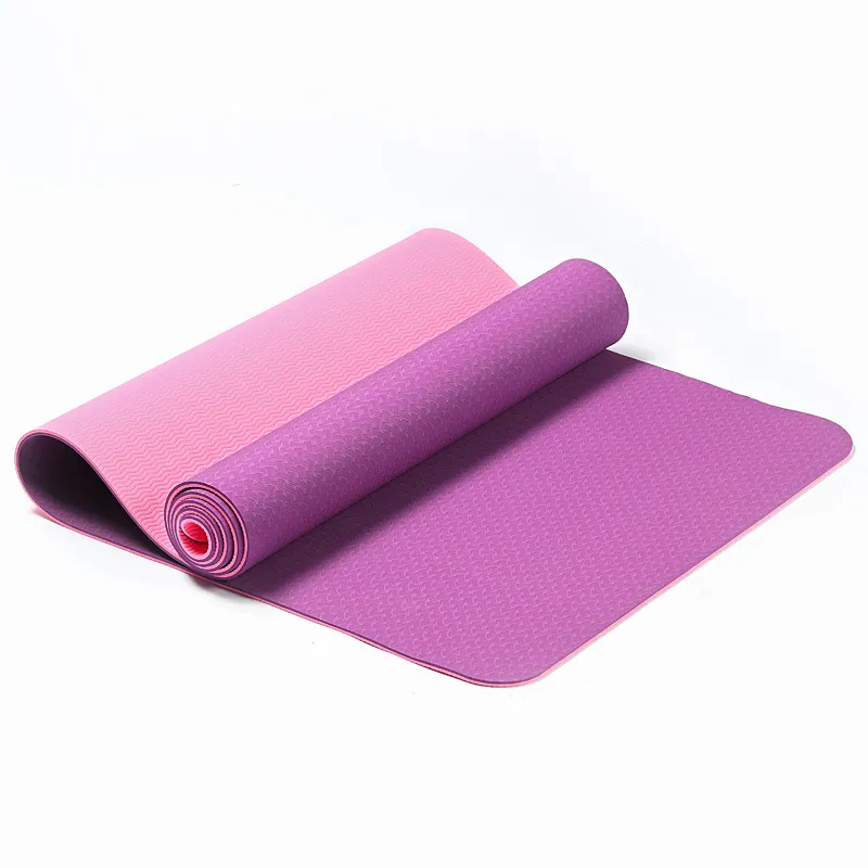 Anpassbare Yoga matte Natürliche zweifarbige TPE-Yoga matte für Körper fitness und Yoga übungen