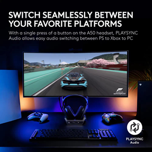 หูฟังเกมมิ่งไร้สาย Logitech G Astro A50 รุ่นดั้งเดิม รองรับหลายแพลตฟอร์ม พร้อมแท่นชาร์จ ไมโครโฟนตัดเสียงรบกวน - Product Image 4