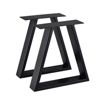 Pieds de banc d'art moderne en tôle pliée, pieds de meubles en métal noir pour canapé et table d'appoint DIY