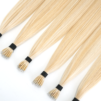 Extensions de cheveux russes Remy pré-collées Lanmuse en gros, pointe Nano Ring, qualité 12A, double tirage, pour salon de coiffure