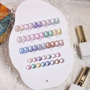 Set de 15 Colores de Esmalte de Uñas <span class=keywords><strong>en</strong></span> Gel Efecto Ojo de Gato, Aurora, Brillo Magnético, UV LED, Removible, Colección de <span class=keywords><strong>Manicura</strong></span> Brillante - Product Image 2