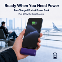 Mini banque de puissance portable avec batterie de secours de chargeur mobile rechargeable de capacité de 2500mAh 2A Logo personnalisable actuel