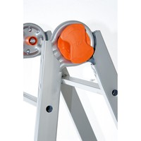 Escalera Telescópica Multifuncional de Aleación de Aluminio Industrial GIERRE PEPPINA A0010, 3+3 Anillos, Capacidad de 125 KG, Herramienta Multiusos Versátil