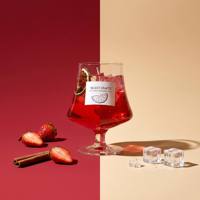 Bougie en cire de soja artisanale de luxe réaliste en verre à cocktail, parfumée à la citronnelle, pour décoration moderne de la maison, Diwali, Pâques, vente en gros