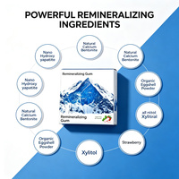 Chewing-gum reminéralisant à l'hydroxyapatite, saveur fraise, xylitol, protection contre les caries, réparation de l'émail, sans sucre, soin buccal pour adultes, 30 unités
