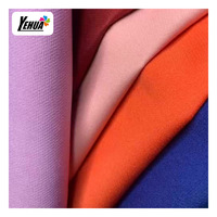 200GSM 75D * 100D vente en gros double couche sergé 4 voies extensible 92% polyester 8% spandex tissu pour femmes vêtements
