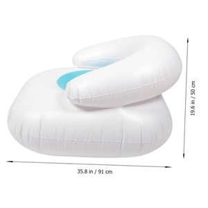 PVC <b>Inflatable</b> <b>Sofa</b> Chair with Backrest 91*50 CM Red Blue Colors Foldable Design for Indoor Relaxation and Outdoor Camping - Product Image 2