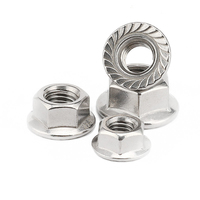 M10 M12 M20 Acier Inoxydable A2 A4 A2-70 A2-80 A4-70 A4-80 Polonais Plaine Dentelé Tête Hexagonale Bride Écrou DIN6923