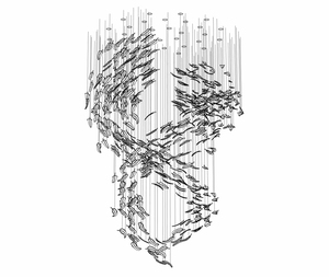 Gran Proyecto de lujo interior Hotel vestíbulo Villa exposición restaurante decoración piedra colgante decoración candelabro - Product Image 6