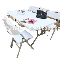 Table de restauration pliable en plastique, 2 ou 8 places, pour banquet, usage extérieur