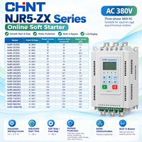 Démarreur progressif CHINT NJR5-ZX 220V 380V 460V 4-560kW pour moteur AC avec bypass intégré, écran LCD et contrôle industriel RS485