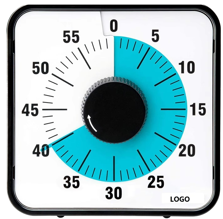 Visual Timer Mini Plastic Magnetic Countdown Pomodoro Time Manager Alarm Function for Kitchen Classroom Children-Desktop Use