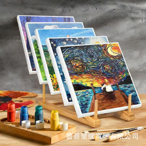Support de rangement pour peintures à l'huile, chevalet en bois multi-niveaux pour séchage d'œuvres d'art, livres et affichage de toiles - Product Image 3