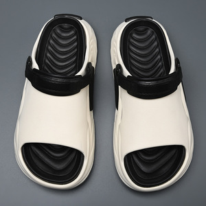 Pantoufles d'extérieur en EVA pour hommes, semelle épaisse, antidérapantes, respirantes, sandales de plage, vêtements d'été, taille 40-45 - Product Image 4