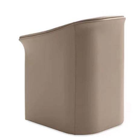 Fauteuil de détente en cuir, chaise individuelle, style moderne minimaliste, structure en bois courbé, pour hall d'hôtel, salon, chambre à coucher